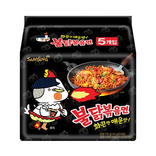 SAMYANG ซัมยัง ฮ็อตชิคเก้น ราเมงแห้ง 140 กรัม x 5 ซอง (สูตรเผ็ด/เผ็ดมาก)