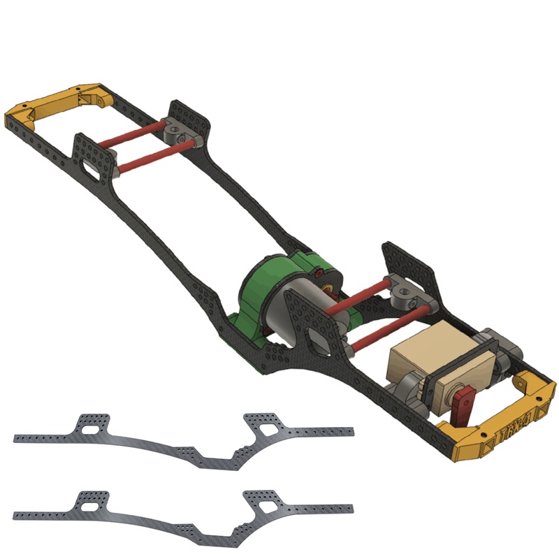 คาร์บอนไฟเบอร์กรอบ Girder ด้านข้างกรอบรางสําหรับ 1/10 RC Crawler LCG แชสซี Axial SCX10 I II III 90046 90047 86100 อัพเกรด