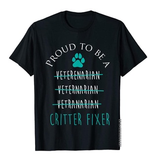 ถูกสุดๆเสื้อยืด ผ้าฝ้าย พิมพ์ลาย Proud Critter Fixer Vet Tech สไตล์เรโทร สําหรับผู้ชาย