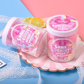 สครับหอยทาก Jellys snail เจลลี่ สเนล แคนดี้ สครับ ผิวกระจ่างใสSnail Candy Scrub บำรุงผิวด้วยสารสกัดจากAHA +กลูต้าไธโอน