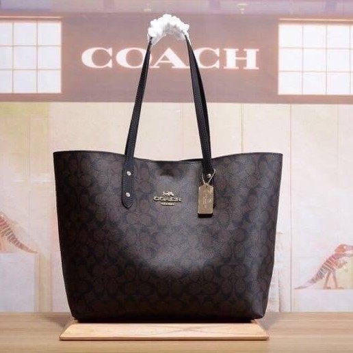 COACH TOWNTOTE IN SIGNATURE CANVAS (F76636)