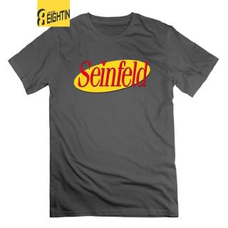 เสื้อยืดแขนสั้น คอกลม ผ้าฝ้ายแท้ พิมพ์ลายโลโก้ Seinfeld แนวตลก พลัสไซซ์ สําหรับผู้ชาย ไซซ์ 4XLS-5XL