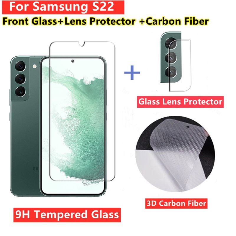 ฟิล์มกระจก Samsung S22 ฟิล์มกระจกนิรภัย Samsung S22 plus 5G ฟิล์มหลังเคฟล่า Samsung S21 FE 5G ป้องกั