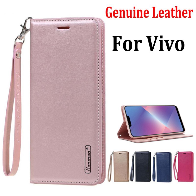 Vivo Y28s 5G V30e Y28 Y100 Y18 Y03 V30 Pro /X100 Pro Y27s V29e Y02t Y17s V29 Y27 Y36 X90 Pro V27 Y02A Y16 Y22s Y35 V25 Pro Y02s Y30 5G X80 Pro T1x V23 V23e Y33T Y01 Y21T Y76 Y15s Y33s Y21 V21 Y72 Y12A กระเป๋าหนังวัวแท้แบบพลิกได้ปลอกกระเป๋าสตางค์หรูหรา