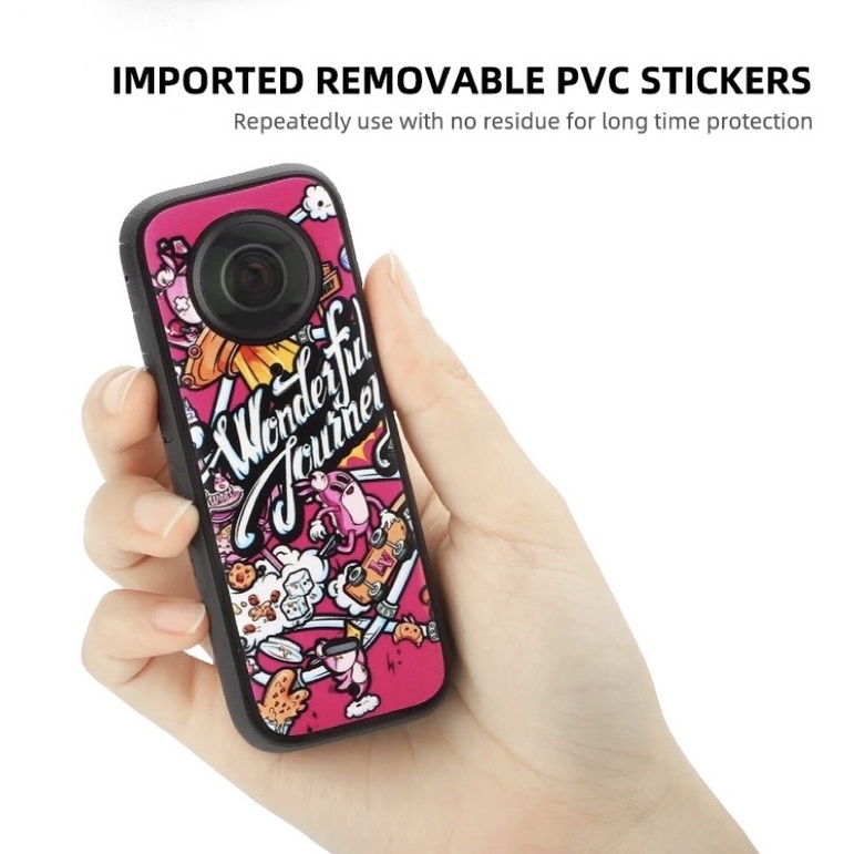 Sunnylife PVC Stickers Decals Protective Skin Film Scratch-proof Accessories for Insta360 X3