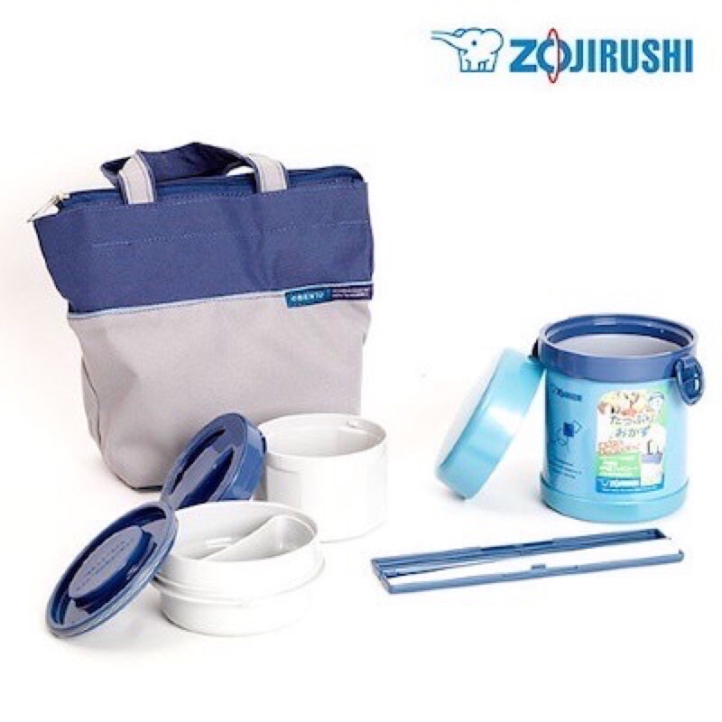 Zojirushiรุ่น : SL-ME07-GSปิ่นโตอาหารสูญญากาศเก็บความร้อน กล่องอาหารอุ่นได้ น้ำหนักเบาพกพาได้ (มีกระ