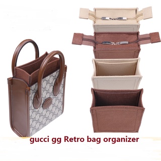 【นุ่มและเบา】ที่จัดระเบียบกระเป๋า  gu cci gg Retro tote bag organiser ที่จัดกระเป๋า  bag in bag ที่จัดทรง bag organizer insert