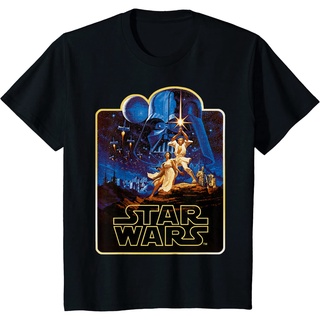 เสื้อยืดผ้าฝ้ายพิมพ์ลายขายดี เสื้อยืดลําลอง ผ้าฝ้าย พิมพ์ลายกราฟฟิค Star Wars สไตล์วินเทจ แฟชั่นสําหรับผู้ชาย