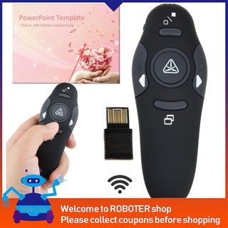 เลเซอร์พอยเตอร์ พรีเซนเตอร์ Wireless Presenter USB Remote Control Presentation Laser Pointer ppt