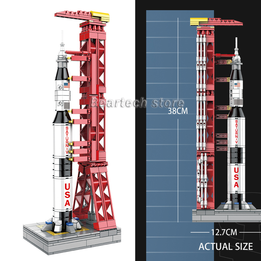 NASA Apollo Saturn V Launch Tower Display Case For LEGO 21309/92176
