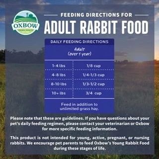 อาหารกระต่ายโตเต็มวัย OXBOW ADULT RABBIT FOOD 4.5 กก.
