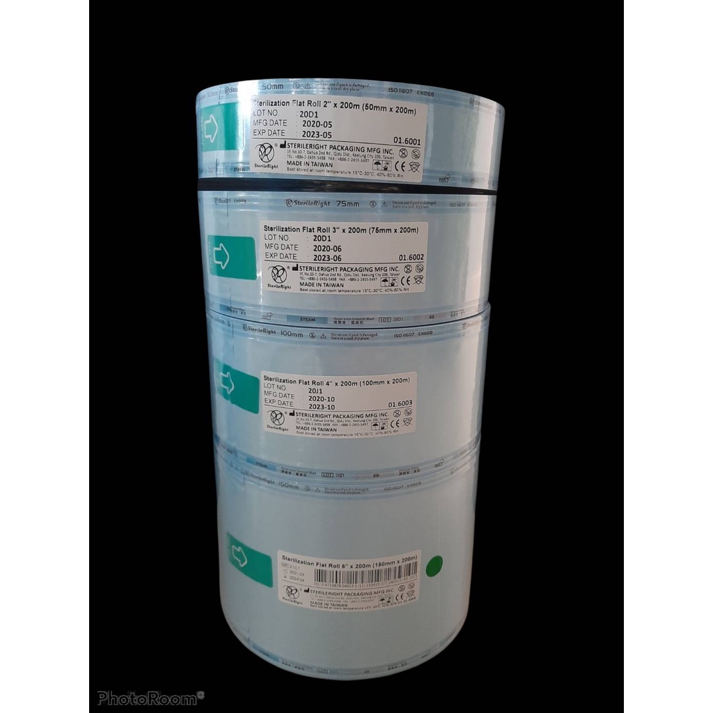 Sigma&Renpak ซองสเตอร์ไรด์ 60g สีฟ้า FLAT (ขอบเรียบ) ยาว 200 ม. มีหลายขนาด