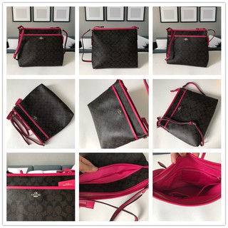 แท้💯%🔥พร้อมส่ง🔥New COACH 34938 กระเป๋าสะพายไหล่ Crossbody C-Line กระเป๋าสะพายหลังคู่กระเป๋าถือ