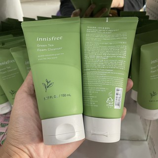 ของแท้ ล็อตใหม่ Innisfree Green Tea Foam Cleanser 150 ml.โฟม คลีนเซอร์ เข้มข้น เพื่อ ขจัดสิ่งสกปรก ในรูขุมขนอย่างหมดจด