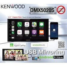 KENWOOD DMX 5020s จอ 6.8" มี Apple CarPlay , android auto , USB Mirrorng+กล้องมองถอย KENWOOD CMOS130