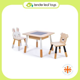 Tender Leaf Toys เฟอร์นิเจอร์เด็ก เฟอร์นิเจอร์ไม้ ชุดโต๊ะและเก้าอี้ Forest Table and Chairs