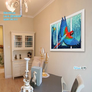 Wall Sticker สติ๊กเกอร์ติดผนัง 3D กรอบรูป XH9227 (กว้าง90cm.xสูง60cm)