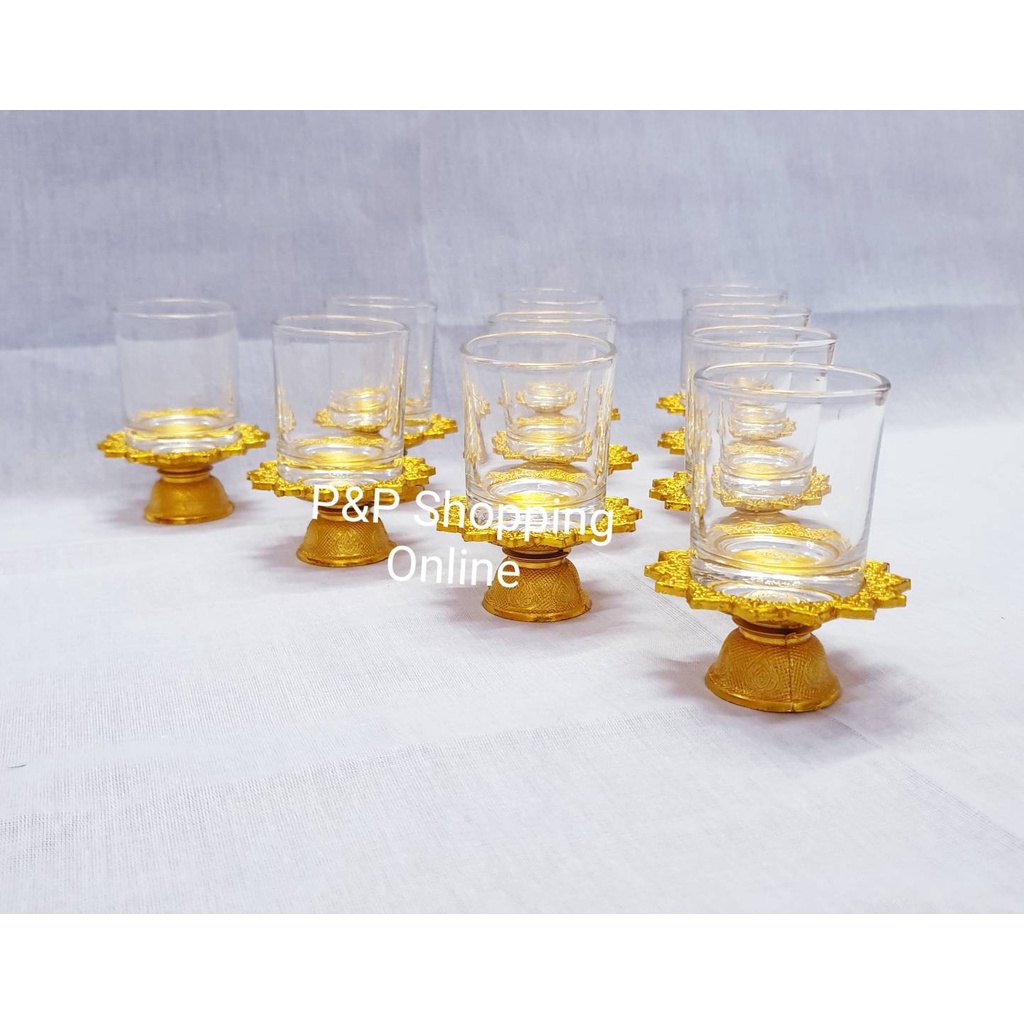 ชุดพานแก้วน้ำถวายพระ แก้วน้ำ พาน ถวายพระ สินค้าดีมีคุณภาพ พร้อมส่ง - รูปที่ 2