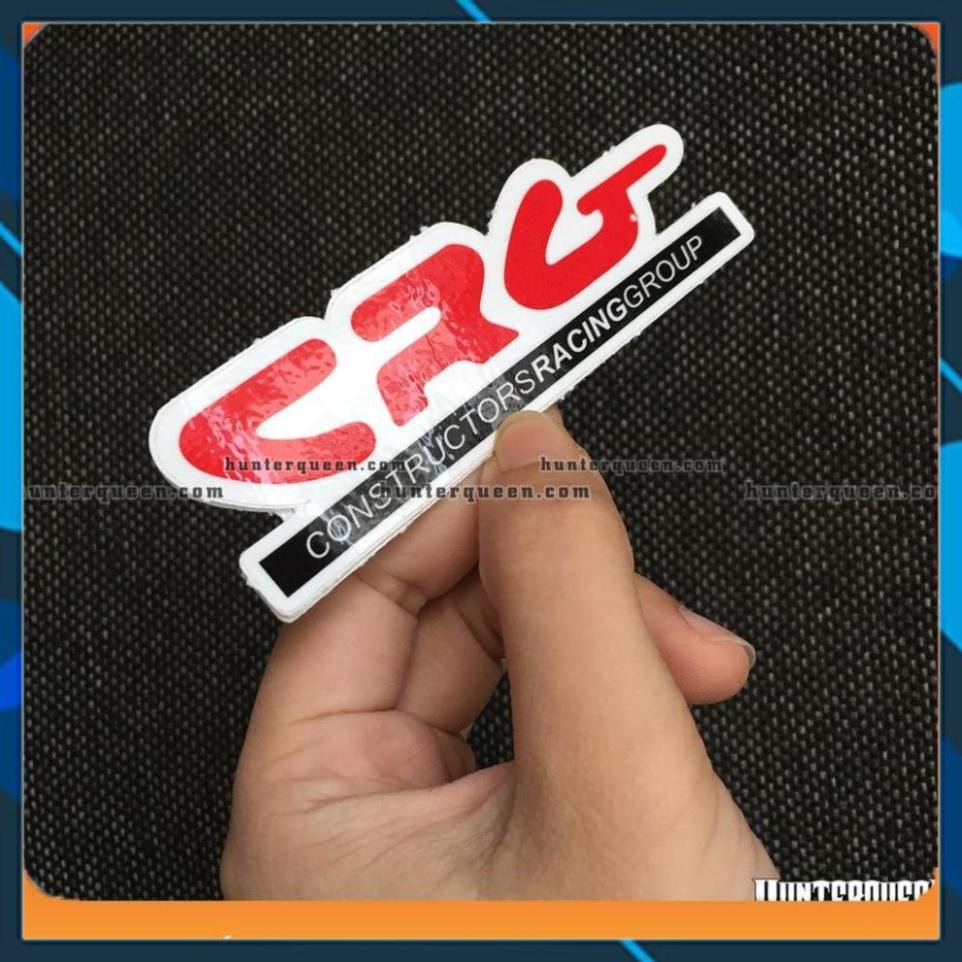 [ใหม่] [ใหม่] CRG Logo[10.7x3.3cm] พื้นหลังสีขาว ตัวอักษรสีแดง เหนียวสุดๆ สติกเกอร์รูปลอกกันน้ําสติก