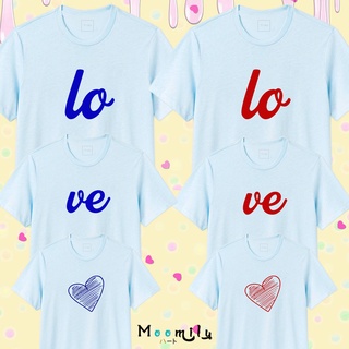 เสื้อทีม ฟ้าพาสเทล เสื้อครอบครัว MMLLOVEPASTEL เสื้อแก๊งค์ เด็ก ถึง ไซส์ใหญ่ เสื้อรวมญาติ S ถึง 4XL 5xl