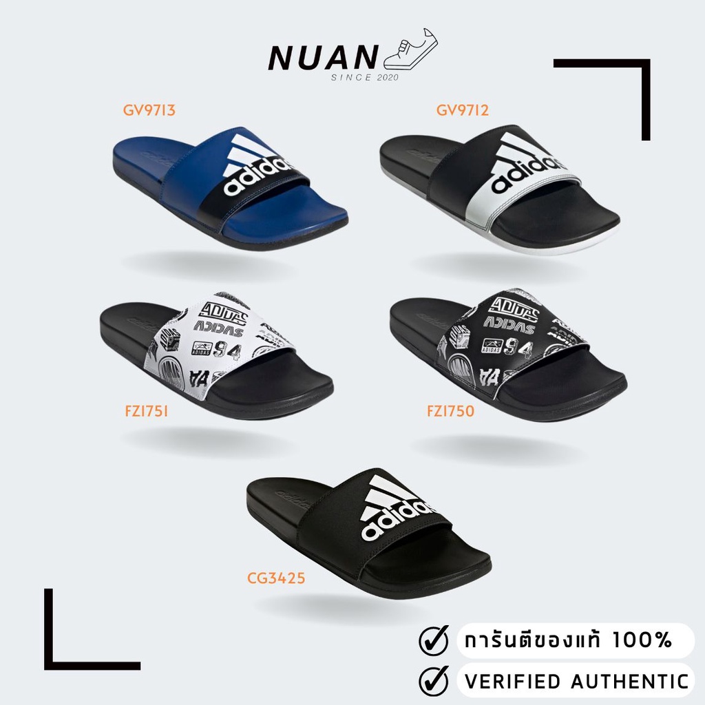 ลดเพิ่ม 15% ทักแชทรับโค้ด Adidas รองเท้าแตะนิ่ม รุ่น Adilette Comfort FZ1750 FZ1751 GV9712 GV9713 CG3425 รองเท้าแต