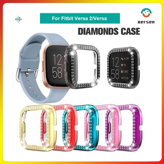 เคสนาฬิกาข้อมือชุบเพชร สําหรับ Fitbit Versa 2 Versa Lite Versa2 Series