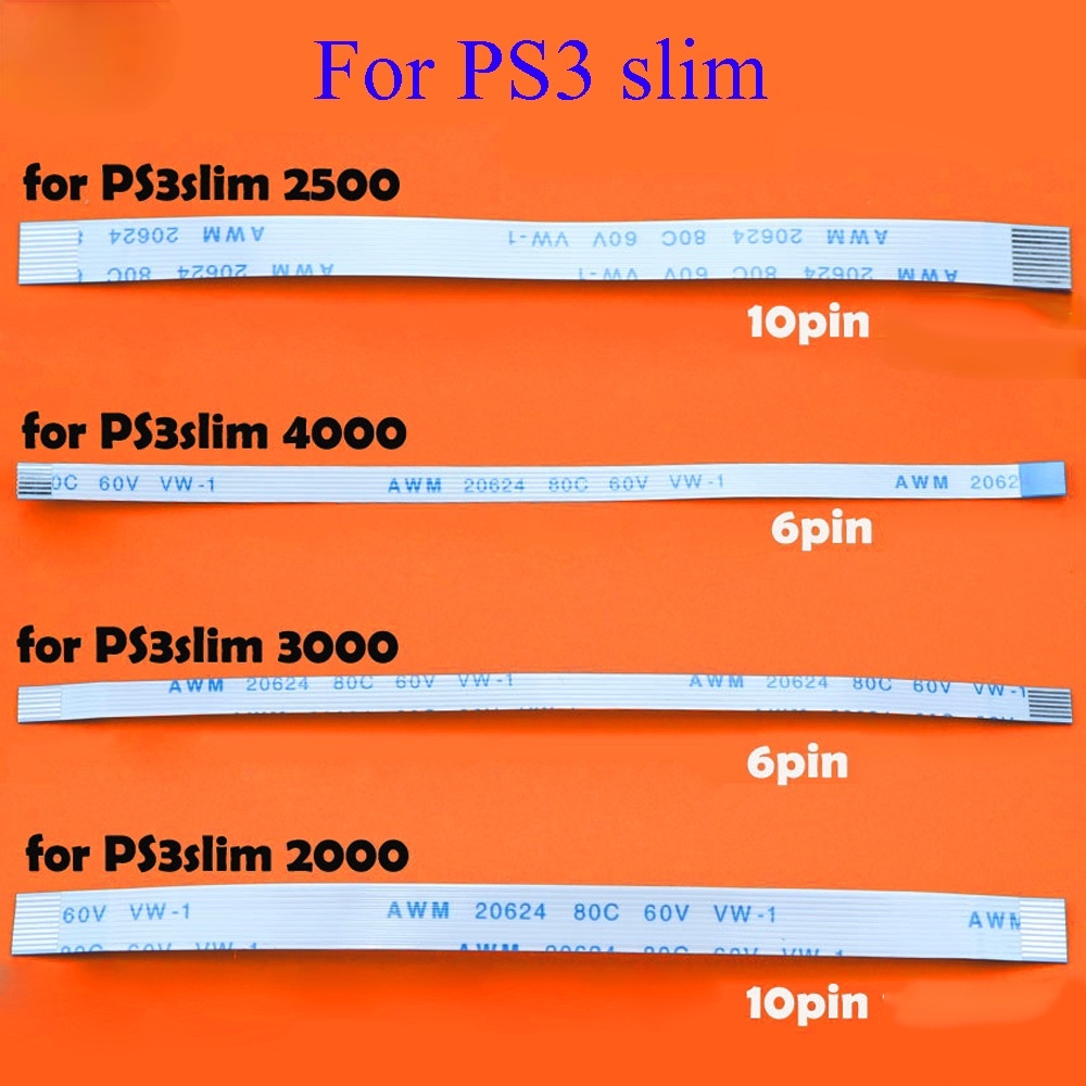 สายเคเบิลริบบิ้นสวิตช์เปิดปิด 6pin 10pin สําหรับ Sony PS3 Slim 2000 2500 3000 3k 4000