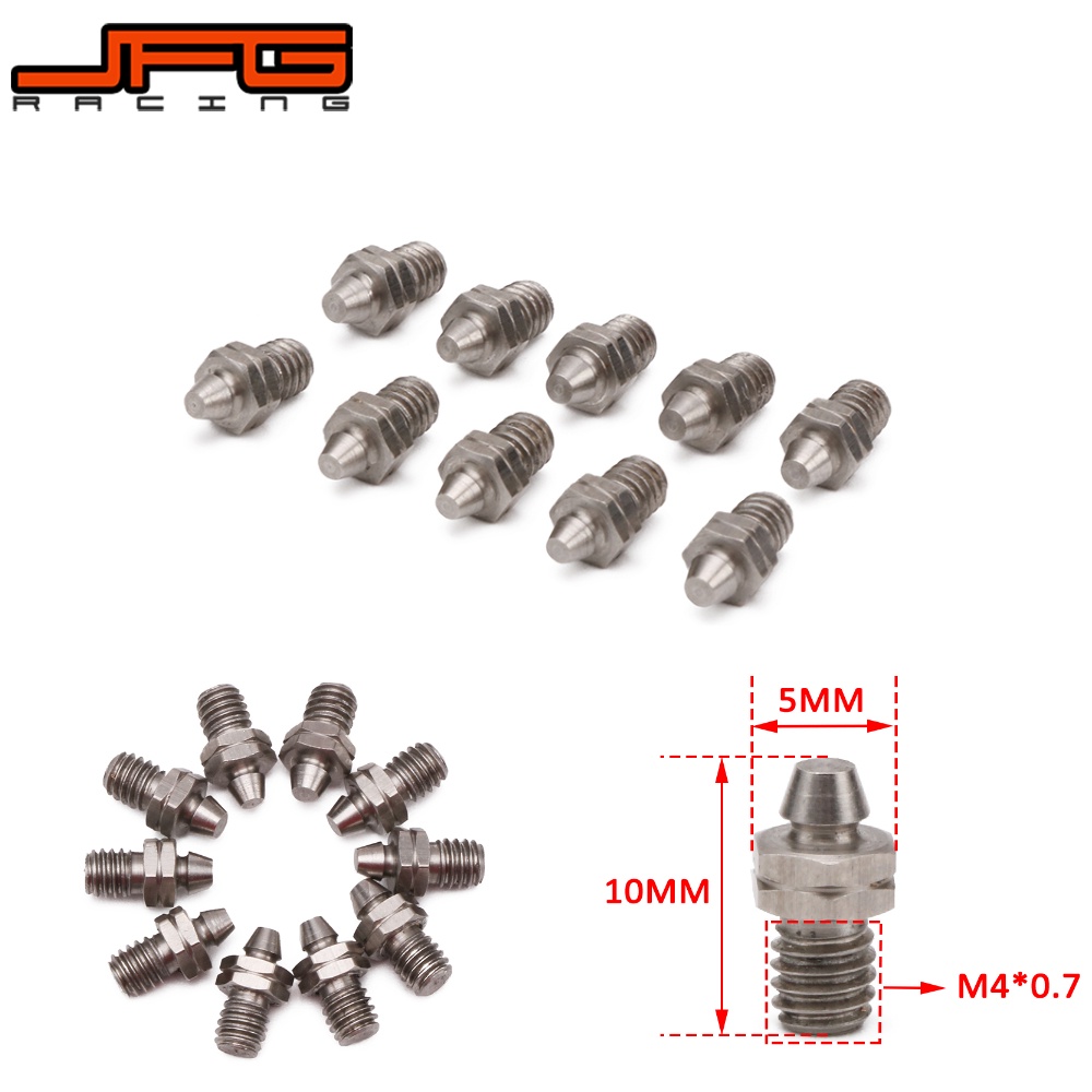 JFG Racing Universal M4*0.7 Motorcycle Foot Pegs Footpegs Screws Bolts Sight Sniper Nmax Rouser