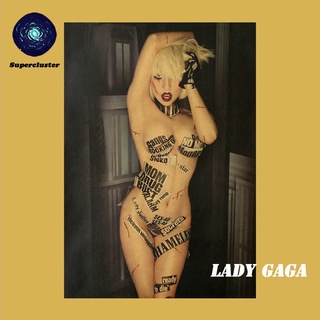 วอลเปเปอร์ กระดาษคราฟท์ ลาย Justice Gaga Sex-Ad สําหรับตกแต่งผนัง ขนาด 50.5x35 ซม.