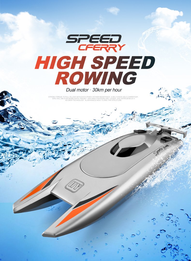 Remote Control Boat For Adults & Kids, 2.4GHz 30km/h Remote Control Boat For Adults Kids 24ghz 30kmh Remote Control Speedboat For Pool And Lake Electric Boat Toy With Led Lights Transparent Blue