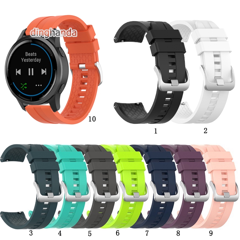 สายนาฬิกาซิลิโคน 22มม สำหรับ Garmin Active vivoactive 4 Forerunner 265 255 970 570 47mm Venu 2 3 4 45mm