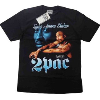 เสื้อยืดโอเวอร์ไซส์เสื้อวง 2Pac Hip Hop เสื้อยืดวง 2Pac Tupac เสื้อ tupac rapperS-3XL