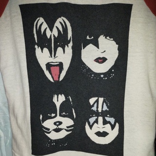 เสื้อยืดแขนยาวมือสองเด็ก 1-3 ปี Vintage ตปท. วง Kiss 1996 Size เด็กเล็กหายากมาก อก13/ยาว16