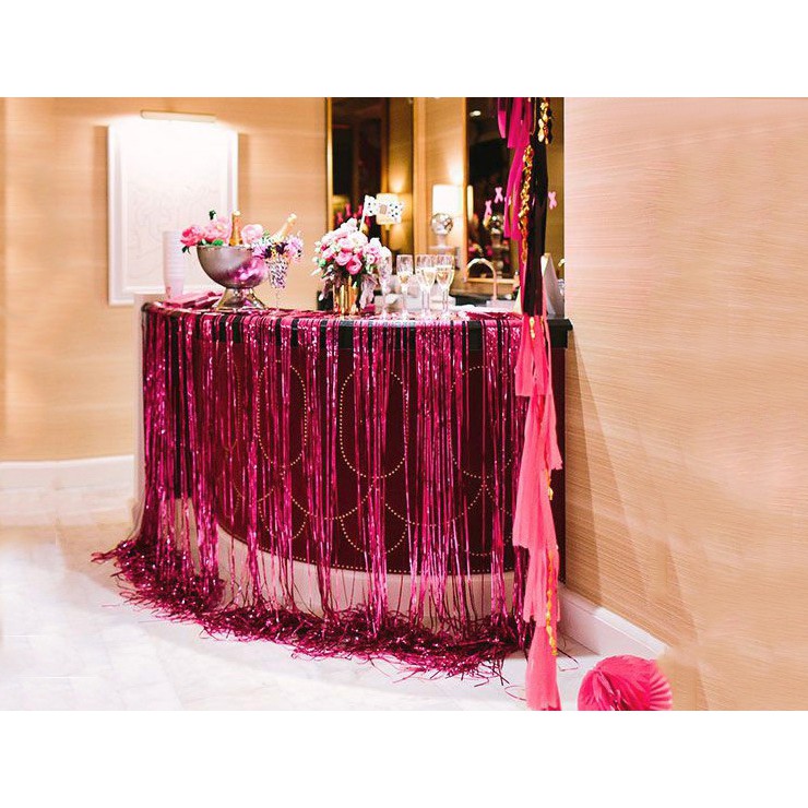 Tinsel Backdrop Party Decoration 1x2m ม่านฟอยล์ ม่านสายรุ้ง แบล็คดรอป