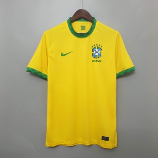 เสื้อกีฬาแขนสั้น ลายทีมชาติฟุตบอล Brazil 2020 ชุดเหย้า