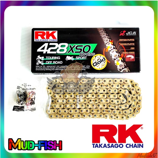 RANTAI RK 428 XSO XRING 122J, 132J CHAIN สําหรับ OFF-ROAD / TOURING (X-RING)
