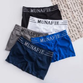 กางเกงในBoxer 💪 บล็อกเซอร์ MUNAFIE ขอบลาย💪  free size.ผ้าเกรดดี ไม่กิ๊กก้อก รับประกันผ้านิ่มไม่ย้วย ไม่บางคุ้มราคา