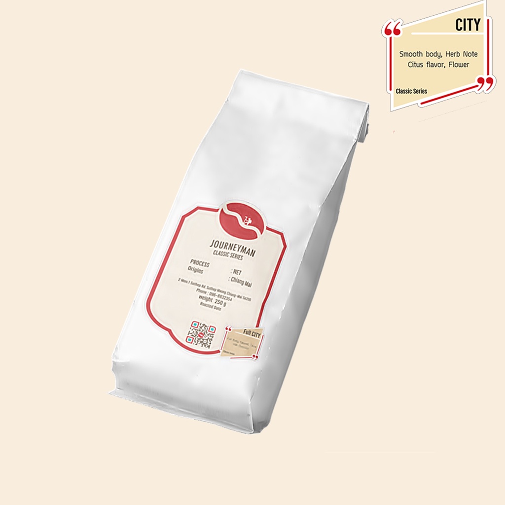 Journeyman เมล็ดกาแฟอราบิก้า100 %  คั่วระดับเข้มสุด French Roast
