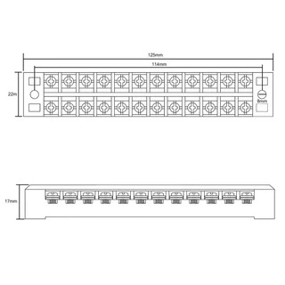 25A เทอร์มินอล บล๊อก Terminal Block 25A 600V มีให้เลือกหลายขนาด 3P 4P 5P 6P 8P 10P 12P
