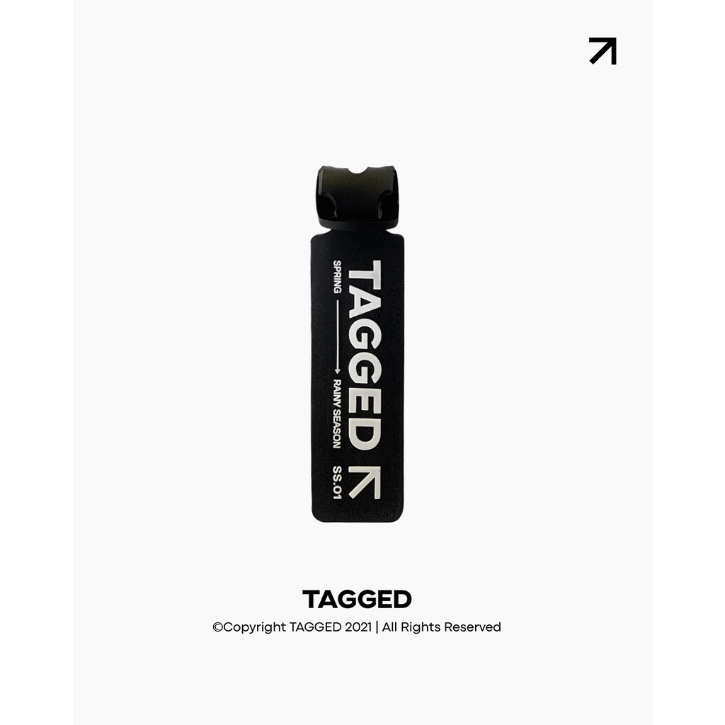 Tagged - ป้ายยาง สีดําสีขาว