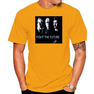 เสื้อยืด ผ้าฝ้าย พิมพ์ลายกราฟิก The X Files Science Fiction TV The Lone Gunmen Fight The Future สําหรับผู้ใหญ่สามารถปรับ