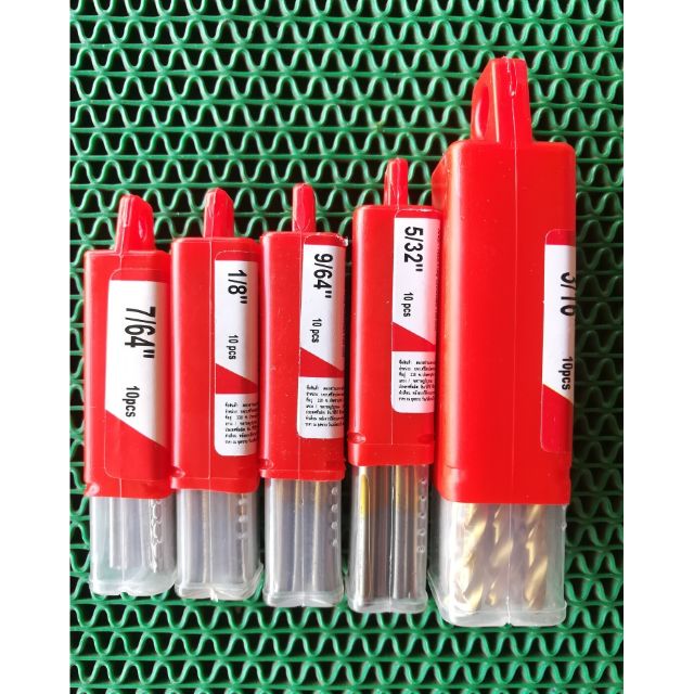 ดอกสว่าน เจาะเหล็ก เจาะไม้ แพ็คละ10ดอก  M2สีทอง มีหลายขนาดให้เลือก
