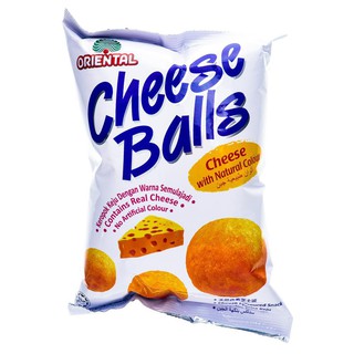 แพ็ค 2 ชิ้น Oriental Cheese Balls Snacks 60g. โอเรียนเต็ล ชีสบอลขนมขบเคี้ยว 60 กรัม