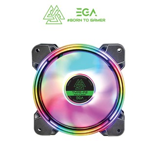 EGA TYPE F2 RGB CASE FAN พัดลมเคส ใช้งานง่าย สินค้าประกันศูนย์ สินค้าประกัน 1 ปี