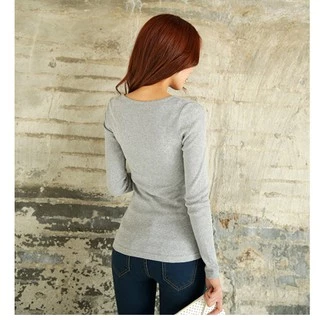 FASHION.61 เสื้อแขนยาวผ้าลูกฟูก มีลายในตัว สไตล์เกาหลี รุ่น 099