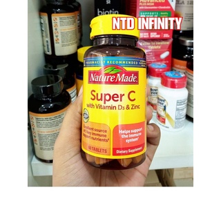 🇺🇸นำเข้า🇺🇸 Exp03/24 Nature Made Super C Immune Complex, 60 เม็ด  Vitamin C, Vitamin A, Vitamin E, Vitamin D3, and Zinc