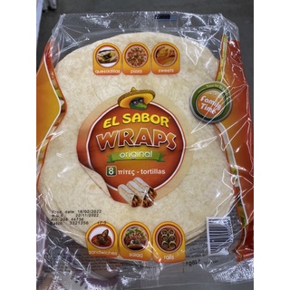 แผ่นแป้งทอร์ทิลลาย่าง ตรา เอลซาบอล 346g. Wraps Original Family Time ( El Sabor Brand ) แร็พส์ ออริจินอล แฟมิลี่ ไทม์