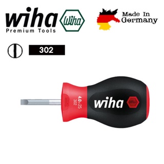 Wiha  ไขควงปากแบน แมม่เหล็ก ด้ามสั้น กลม ขนาด 6.5x25 mm. รุ่น 302 No.26966