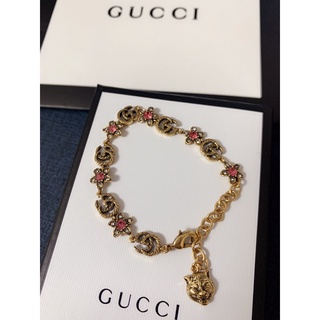 พร้อมส่ง Gucci สร้อยข้อมือ กําไลข้อมือ เหล็กไทเทเนียม GG เครื่องประดับแฟชั่น สําหรับผู้หญิง