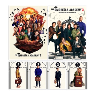 ขายดี โปสเตอร์ ลาย Sci Fi Action Comedy Tv Series the Umbrella Academy Season 3 สไตล์เรโทร สําหรับตกแต่งภายในบ้าน